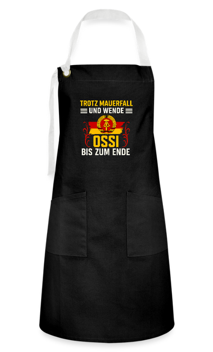 Kontrastschürze - Schwarz/Weiß