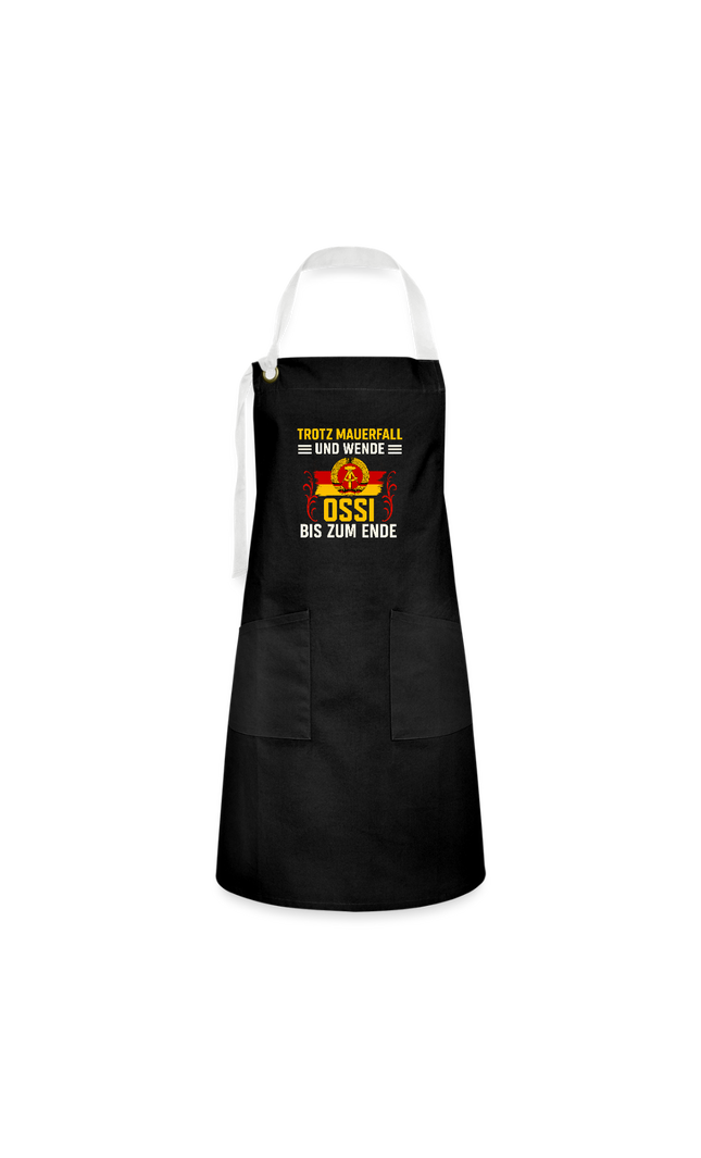 Kontrastschürze - Schwarz/Weiß
