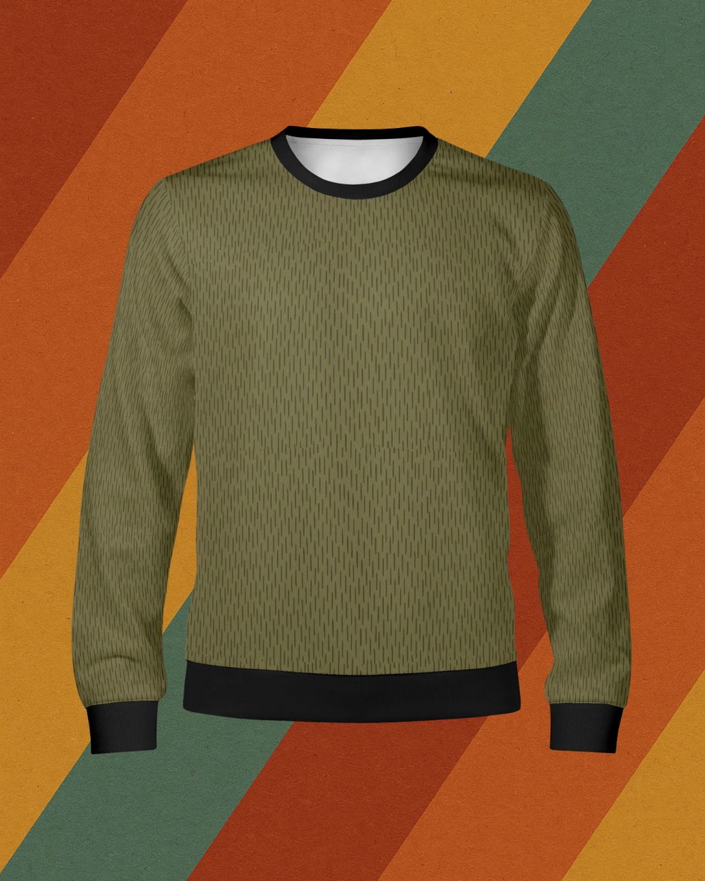 Strichtarn Pullover Armee