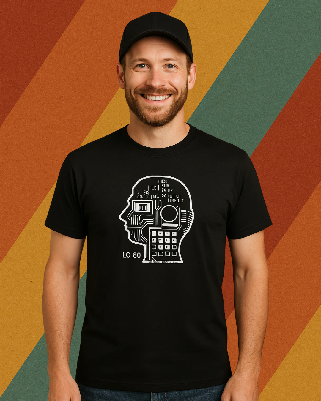 LC80 Herren T-Shirt – DDR Mikroelektronik trifft Retro Future Design