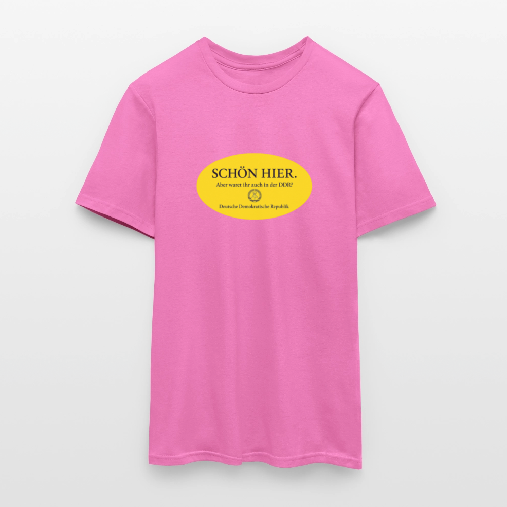 Der Schön hier – Kult-Sticker auf T-Shirt - pink