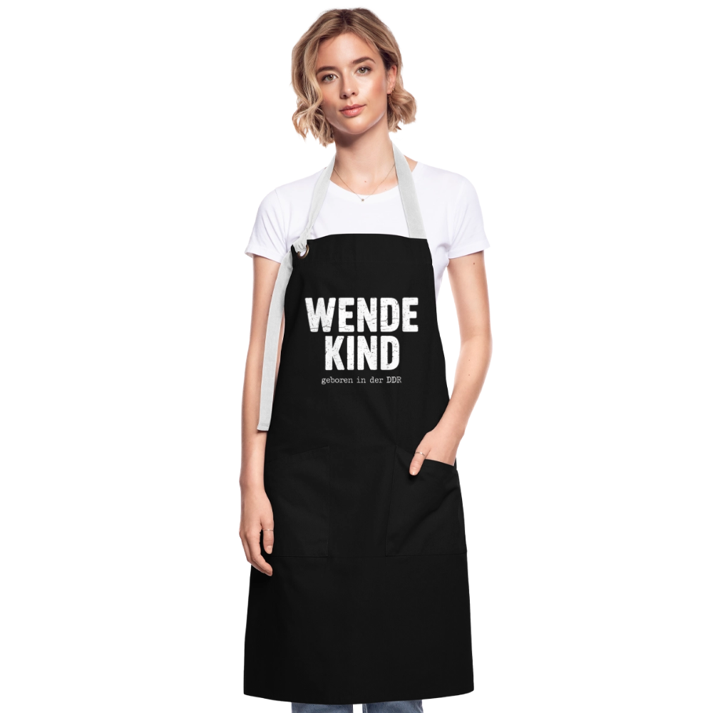 Kontrastschürze - Schwarz/Weiß