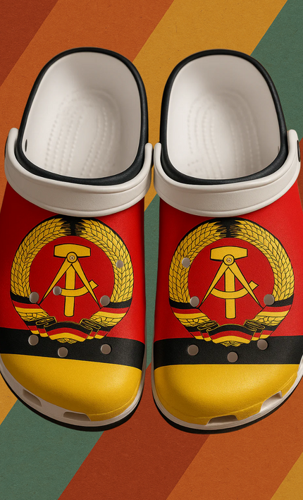 DDR Clogs mit Wappen – Bequem & Atmungsaktiv