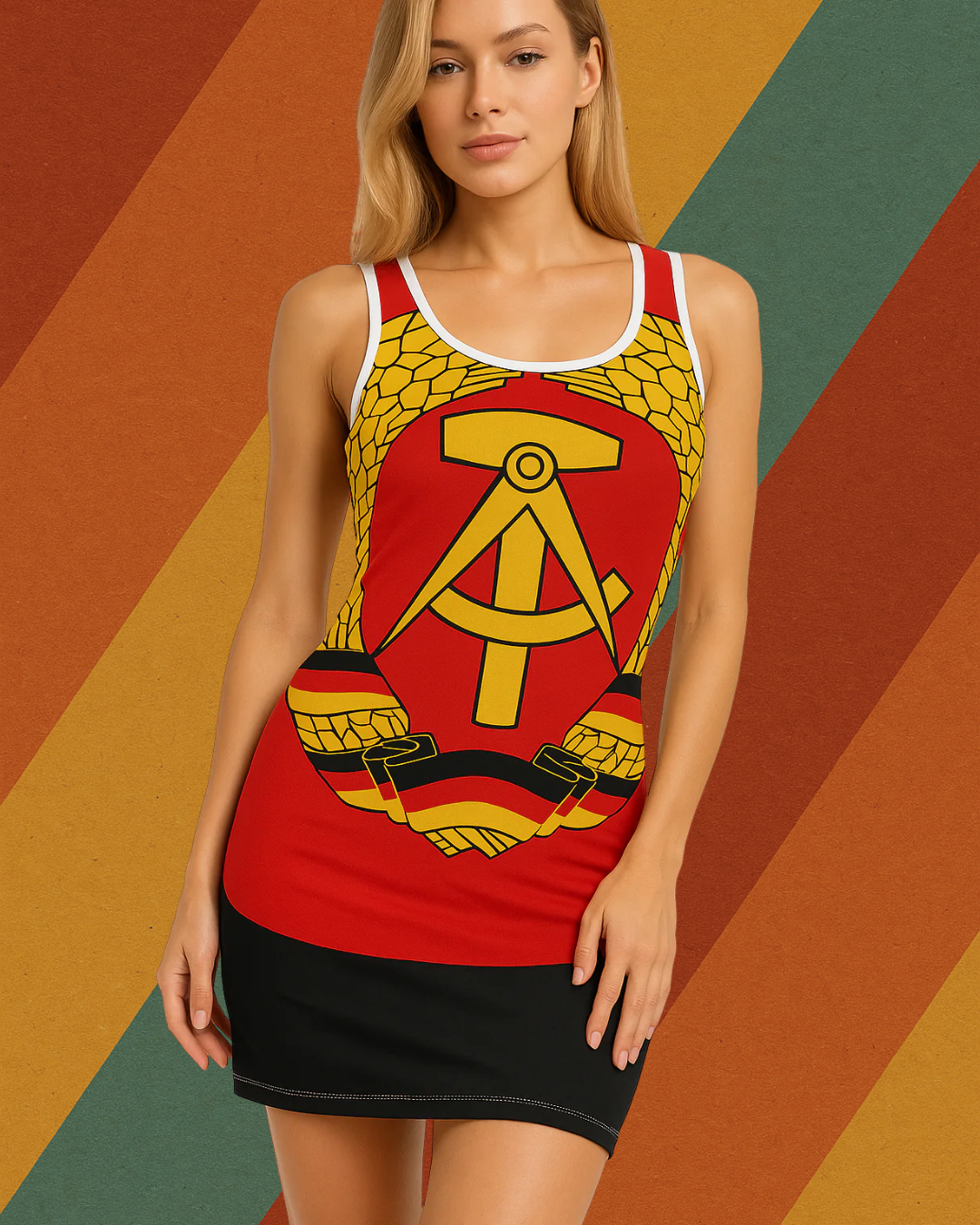 DDR Sommerkleid mit Wappen S bis 5XL