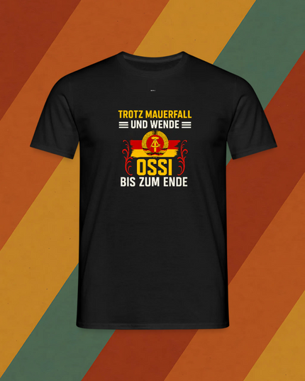 T-Shirt Ossi bis zum Ende schwarz mit weißem Schriftzug