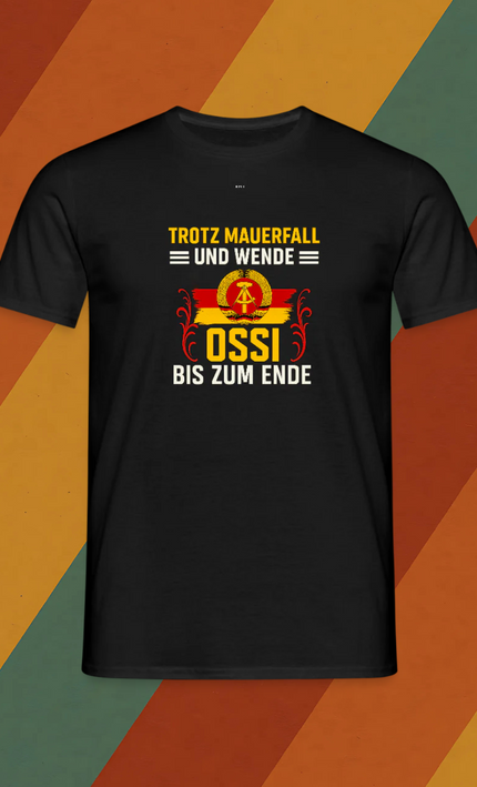 T-Shirt Ossi bis zum Ende schwarz mit weißem Schriftzug