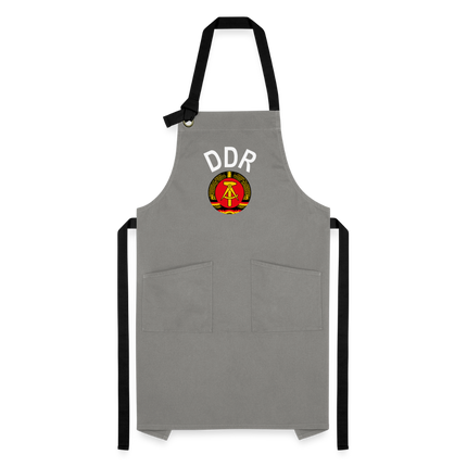Kontrastschürze - Grau/Schwarz