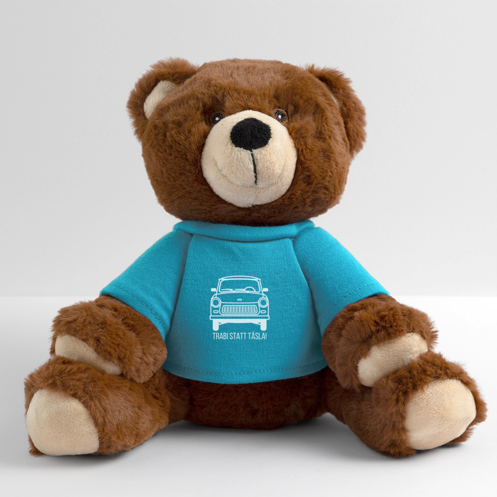 MiniFeet® RecycelBär® Teddy Bear Brown - atoll blue