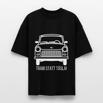 Trabi statt Täsla – T-Shirt mit DDR-Motiv - black