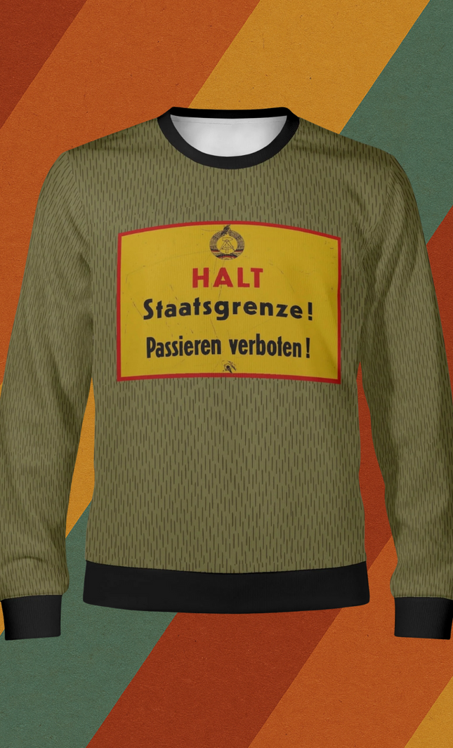 Winter Pullover DDR Schild