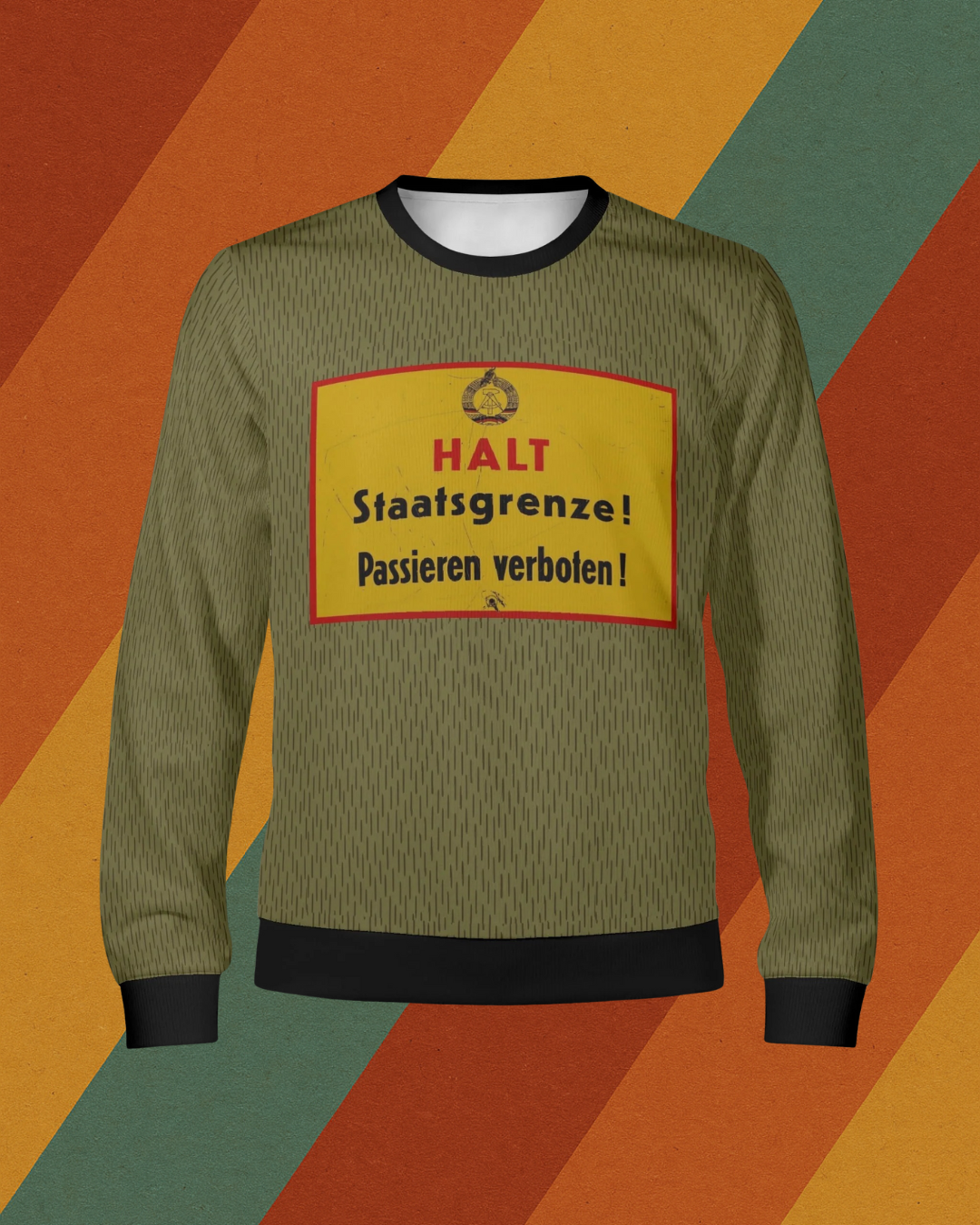 Winter Pullover DDR Schild