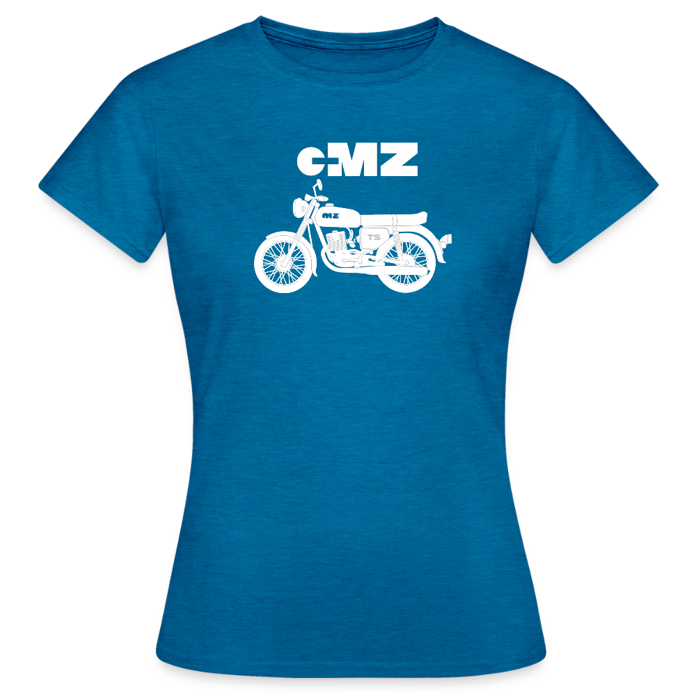 Frauen T-Shirt - Antikblaues Saphir meliert