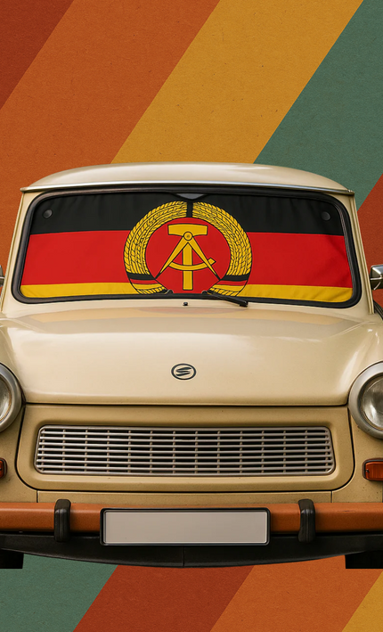 DDR Auto Schneeschutz mit Fahne