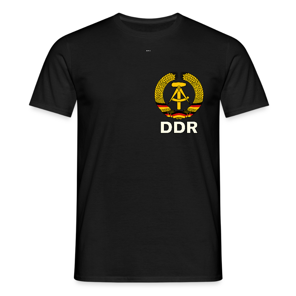 DDR Shirt mit Flagge | Ostdeutsche Identität auf der Brust (Unisex) - black