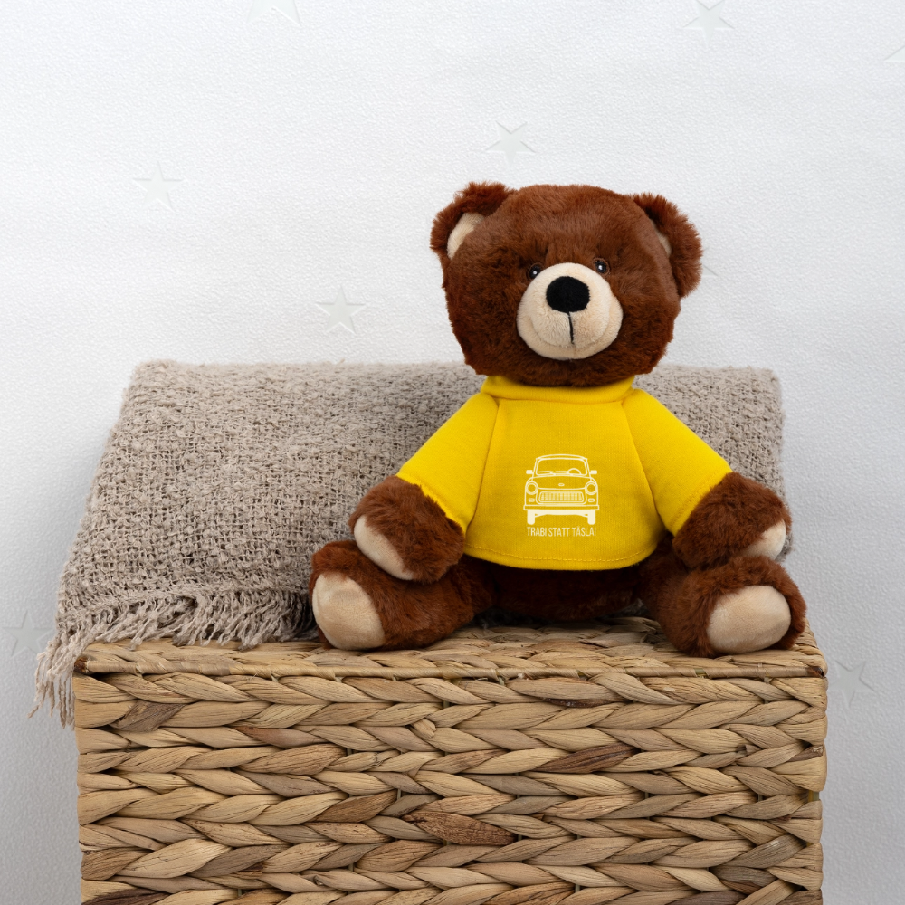 MiniFeet® RecycelBär® Teddy Bear Brown - sun yellow