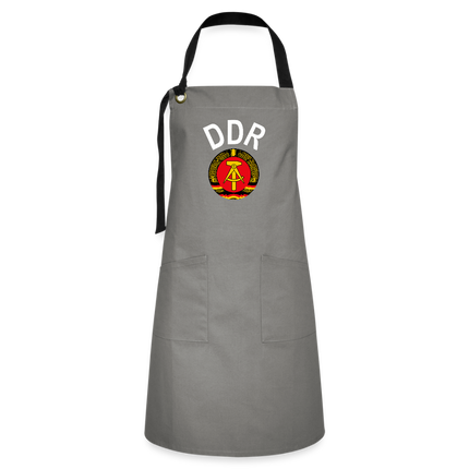 Kontrastschürze - Grau/Schwarz