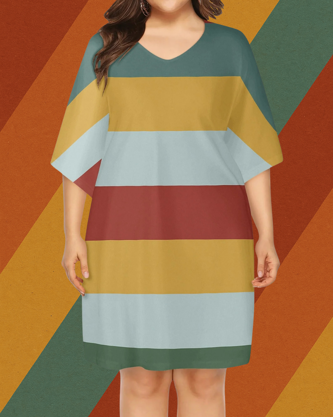 Hauskleid Streifenlotte – Sozialistischer Chic für jede Figur