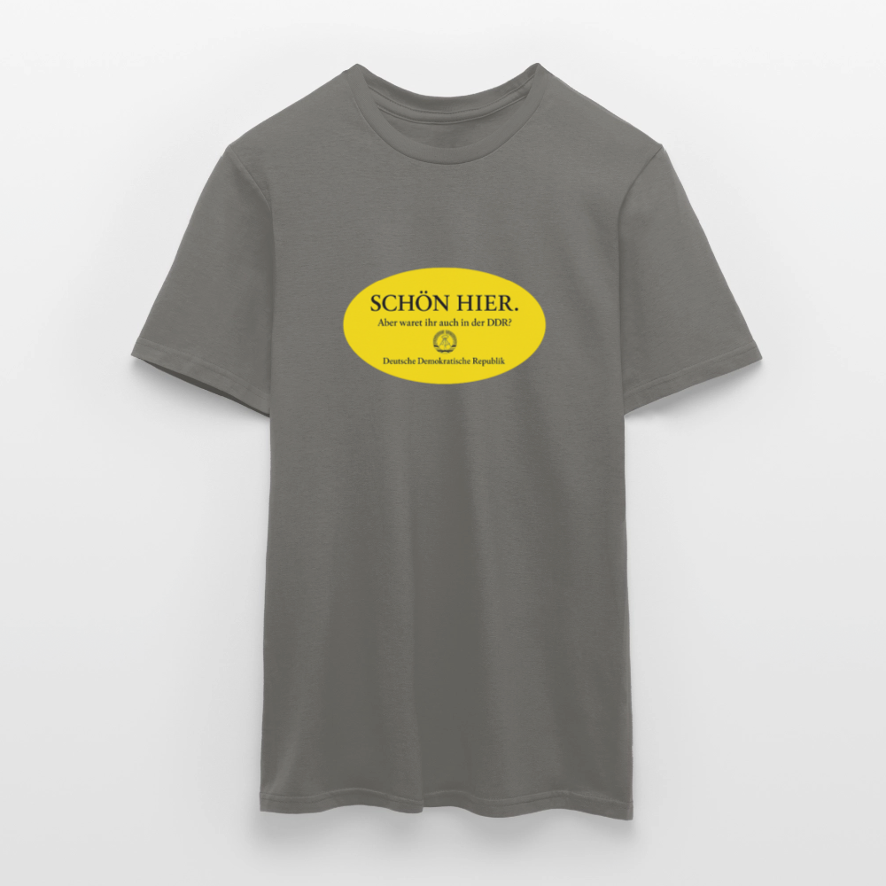 Der Schön hier – Kult-Sticker auf T-Shirt - graphite grey