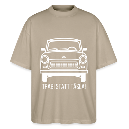 Trabi statt Täsla – T-Shirt mit DDR-Motiv - stone