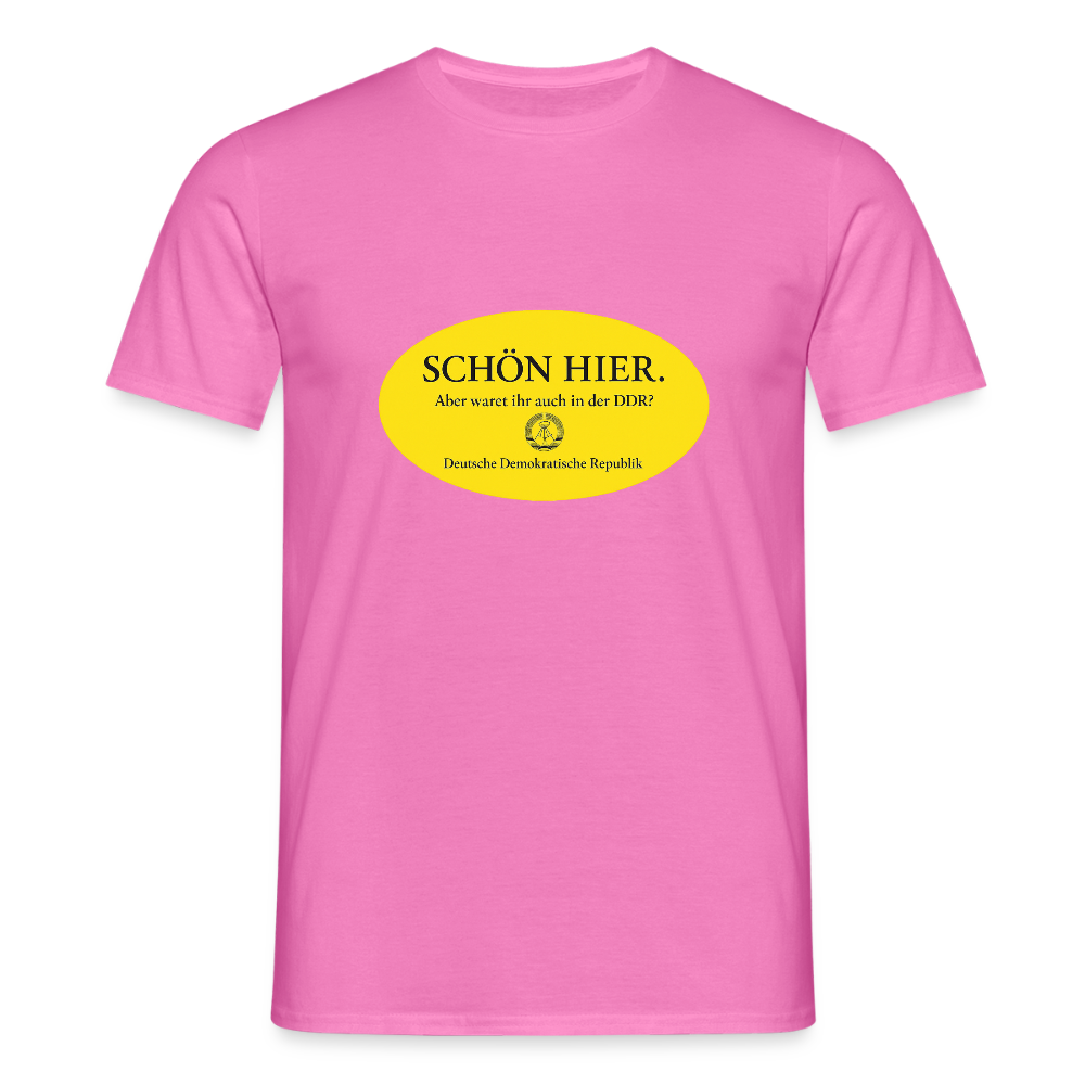 Der Schön hier – Kult-Sticker auf T-Shirt - pink