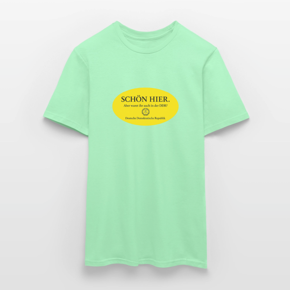 Der Schön hier – Kult-Sticker auf T-Shirt - mint green
