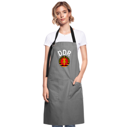 Kontrastschürze - Grau/Schwarz