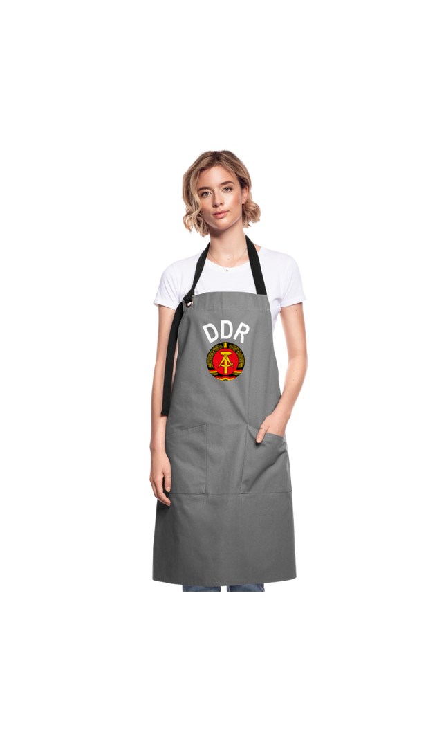 Kontrastschürze - Grau/Schwarz