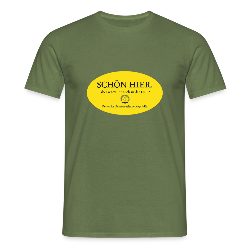 Der Schön hier – Kult-Sticker auf T-Shirt - military green