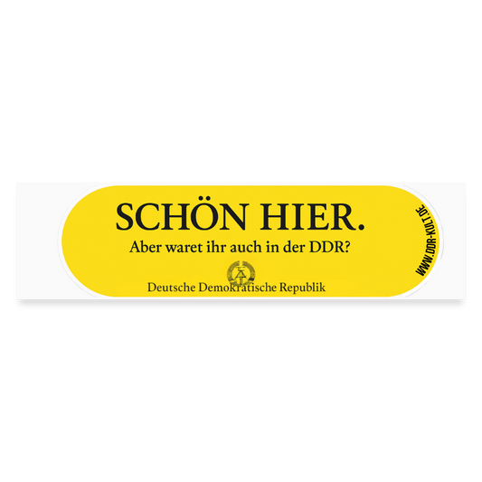 SCHÖN HIER. Aber waret ihr auch in der DDR? – Sticker im Retro-Design - white matte