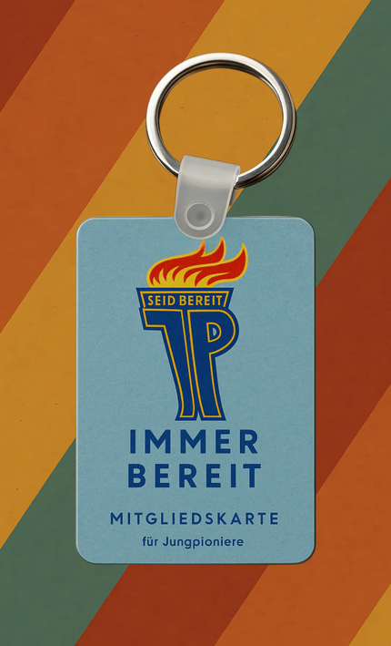 DDR Schlüsselanhänger – Jungpioniere & Flagge auf beiden Seiten