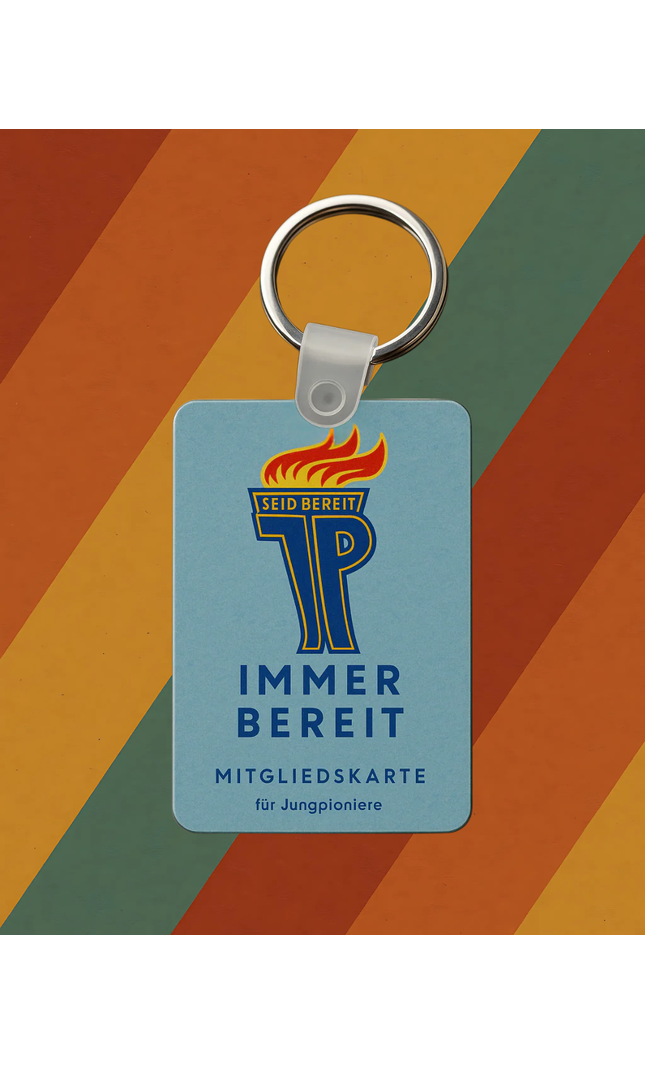 DDR Schlüsselanhänger – Jungpioniere & Flagge auf beiden Seiten