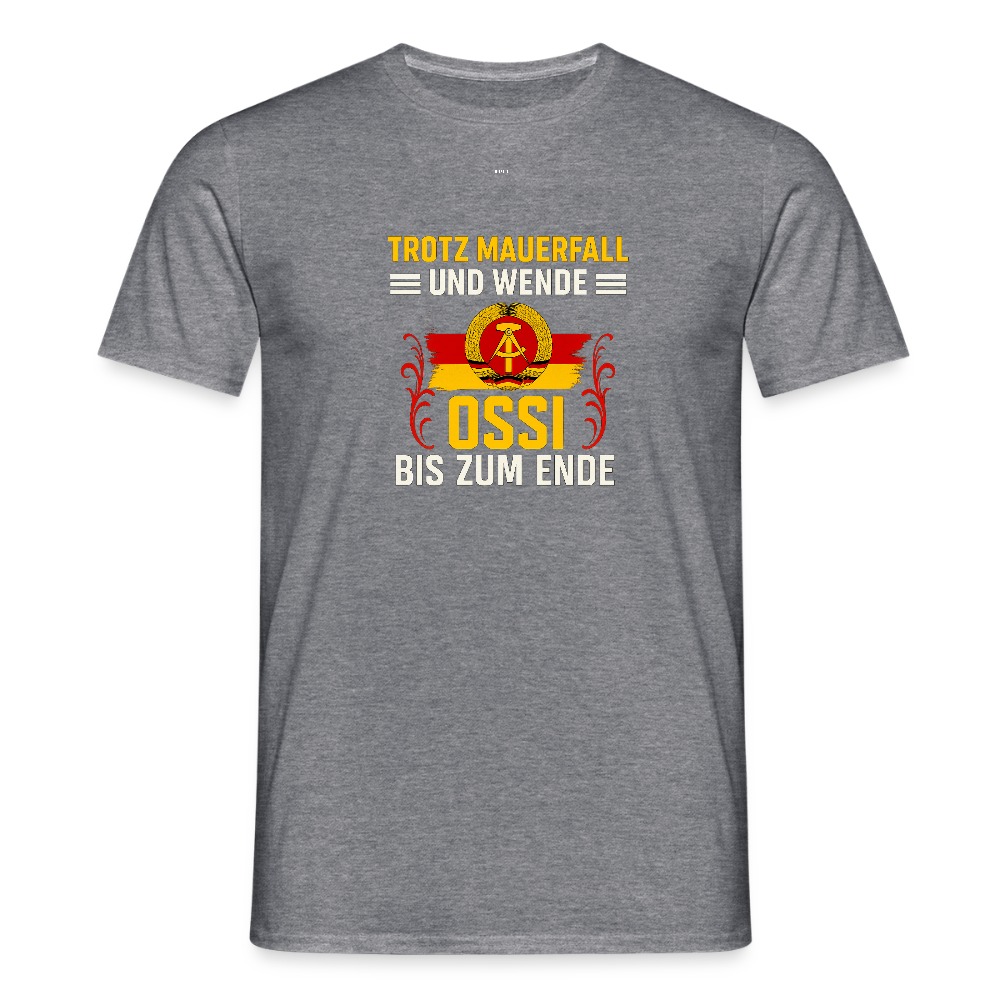 Ossi bis zum Ende – Statement Shirt für echte Ostkinder (Unisex) - graphite heather