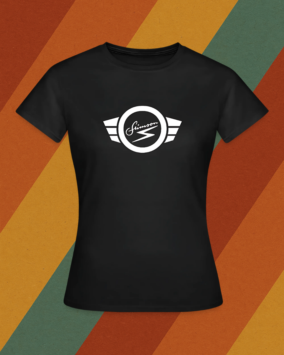 Simson Damen T-Shirt mit klassischem DDR Flügellogo