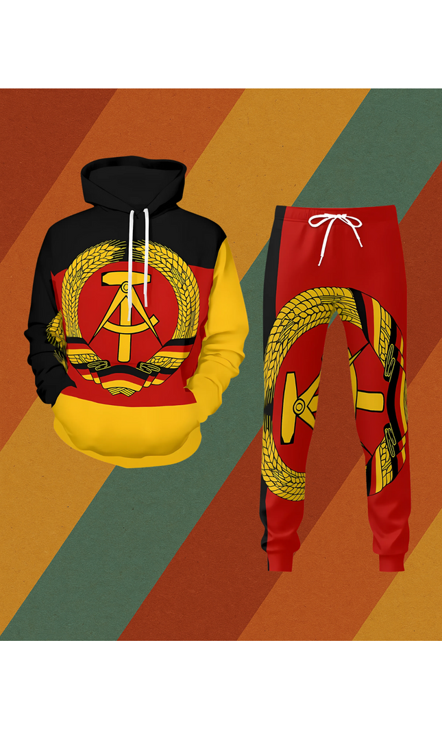 DDR Trainingsanzug komplett Flaggen Design 