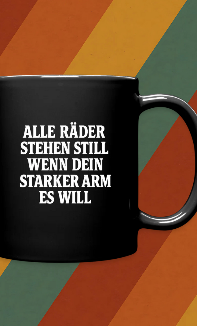 Alle Räder stehen still – DDR-Kult-Tasse mit Arbeiter-Spruch