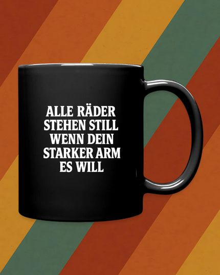 Alle Räder stehen still – DDR-Kult-Tasse mit Arbeiter-Spruch