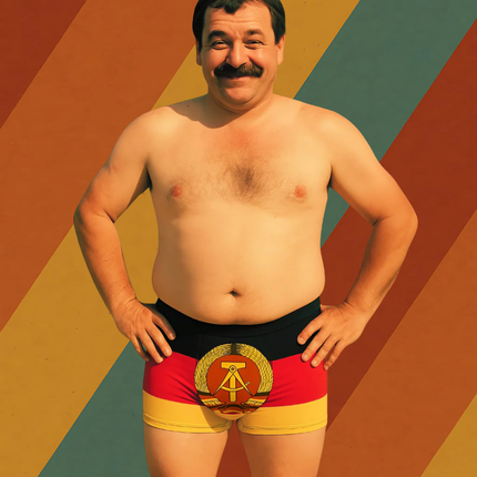 Ostalgie Unterwäsche DDR Wappen auf Boxershorts