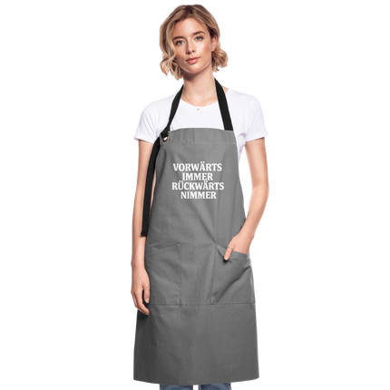 Kontrastschürze - Grau/Schwarz