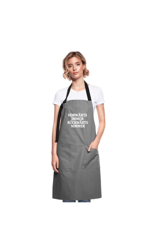 Kontrastschürze - Grau/Schwarz