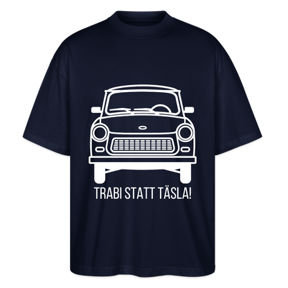 Trabi statt Täsla – T-Shirt mit DDR-Motiv - navy