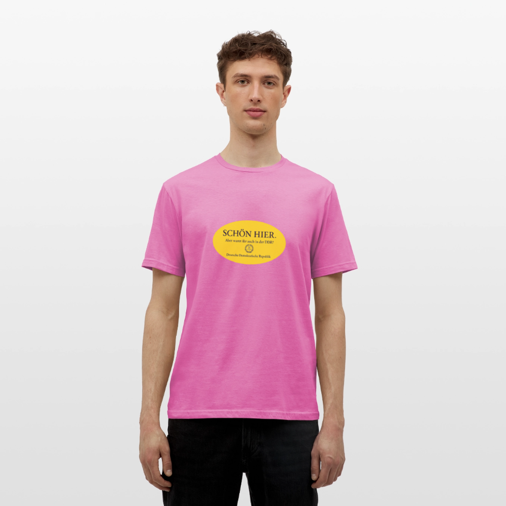 Der Schön hier – Kult-Sticker auf T-Shirt - pink