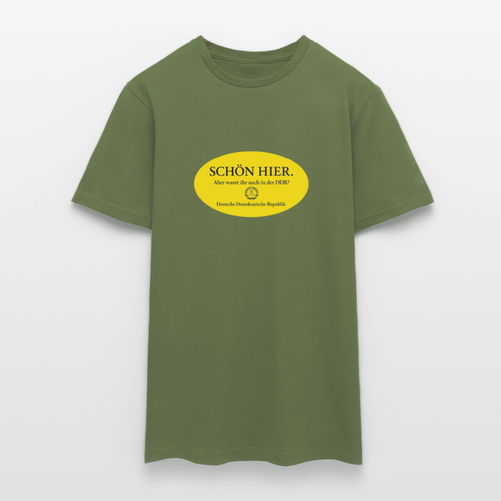 Der Schön hier – Kult-Sticker auf T-Shirt - military green