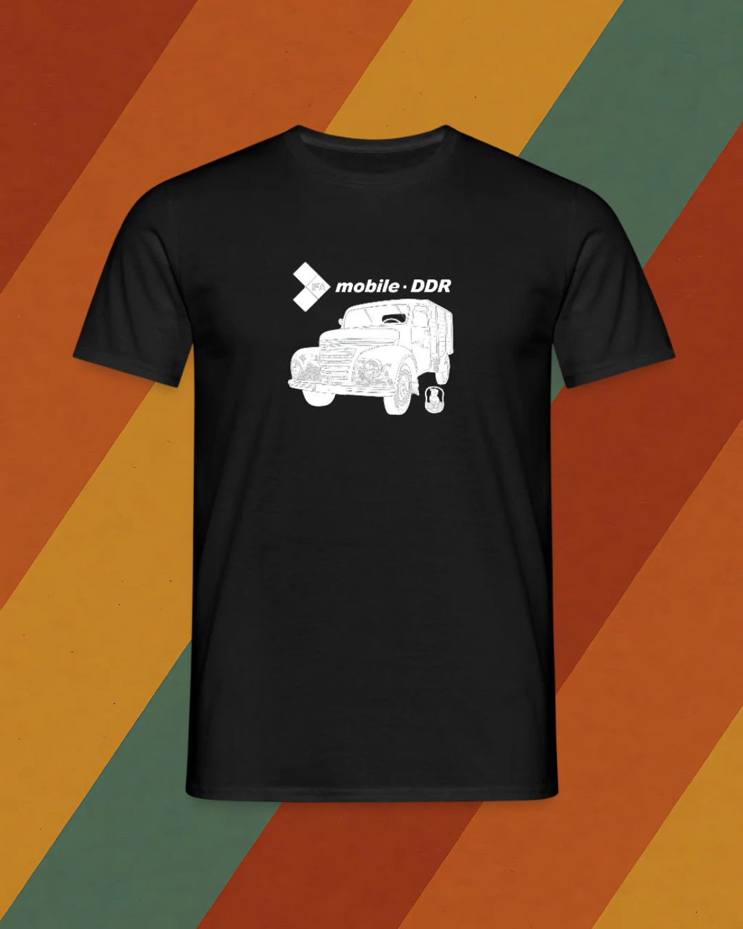 IFA Mobile DDR Herren T-Shirt mit Oldtimer-LKW Motiv aus der DDR