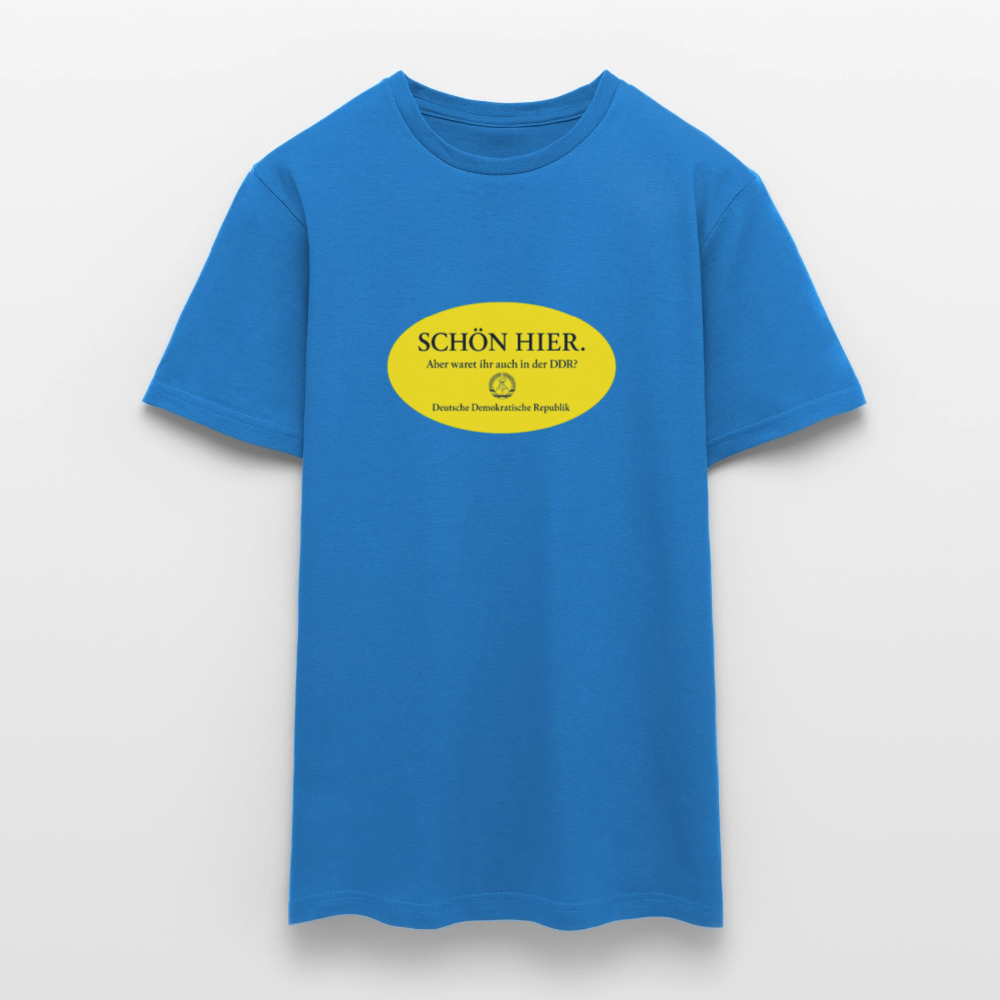 Der Schön hier – Kult-Sticker auf T-Shirt - royal blue