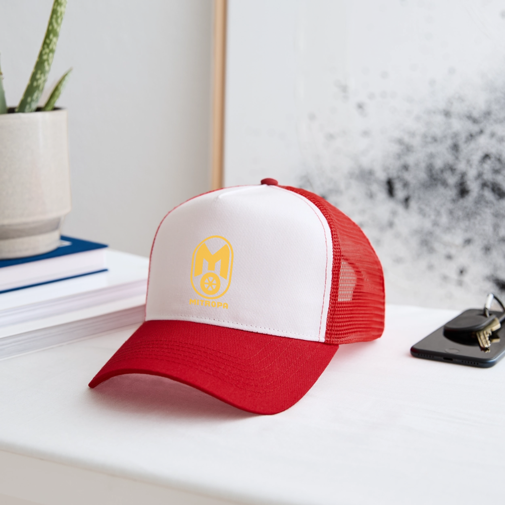 Trucker Cap - Weiß/Rot