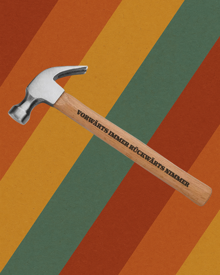 DDR Hammer Vorwärts Immer Gravur