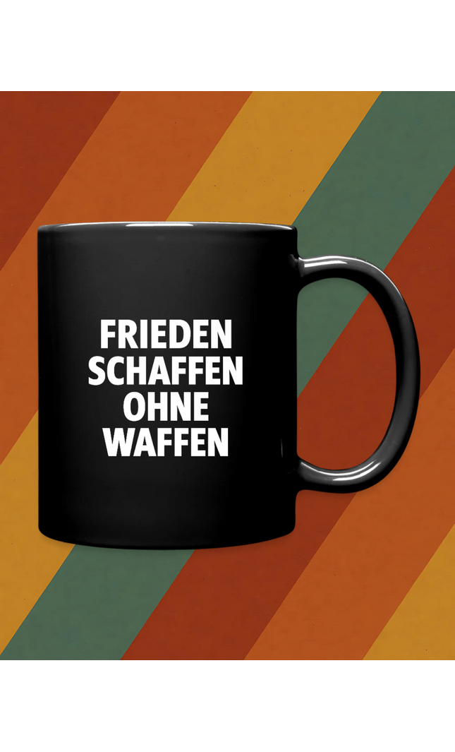 Kaffeebecher Frieden schaffen