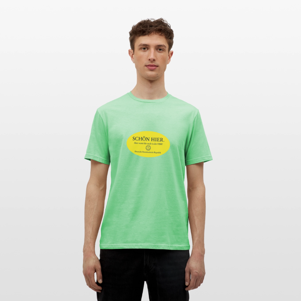 Der Schön hier – Kult-Sticker auf T-Shirt - mint green