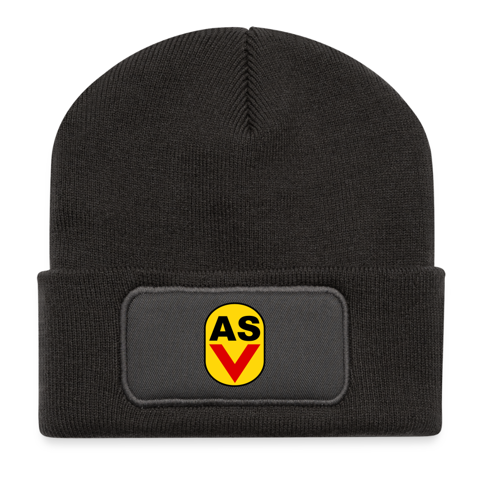 Recycelte Patch Beanie - Dunkelgrau