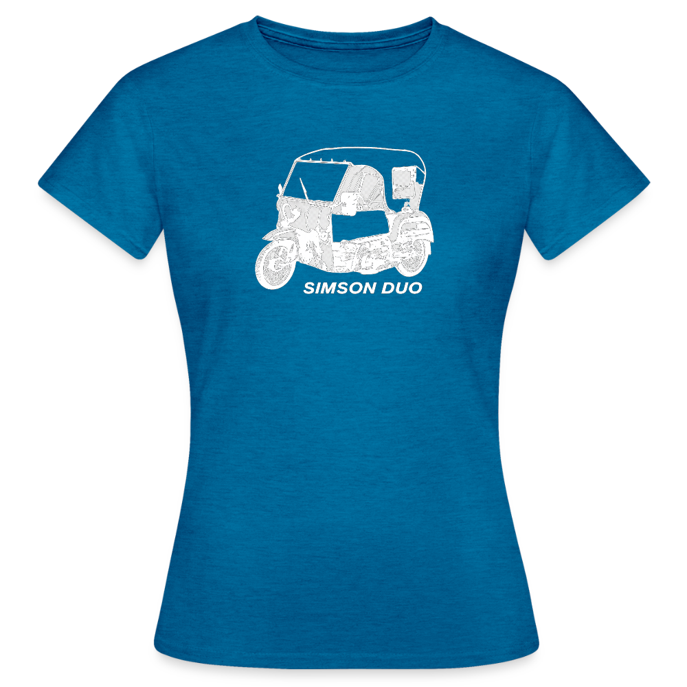 Frauen T-Shirt - Antikblaues Saphir meliert